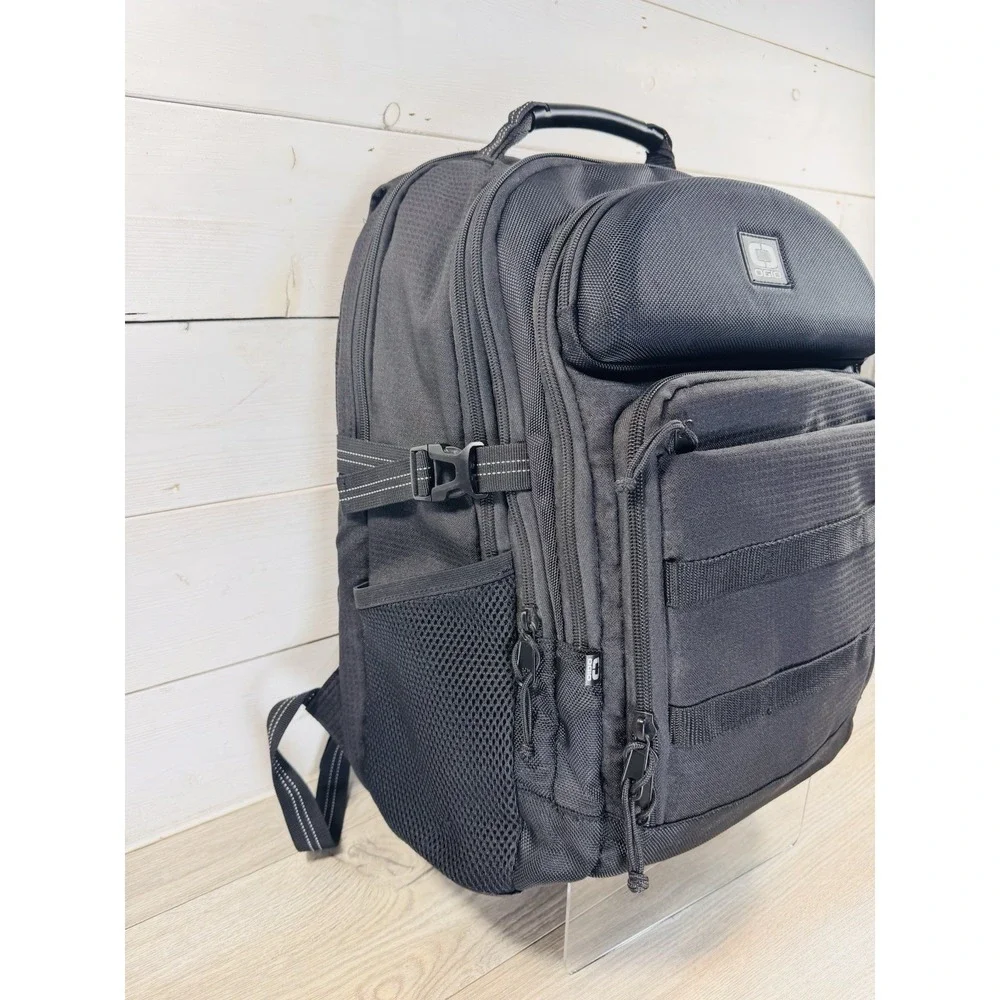OGIO Alpha Prospect Backpack – Black On Black Laptop Travel/School Multi Pockets